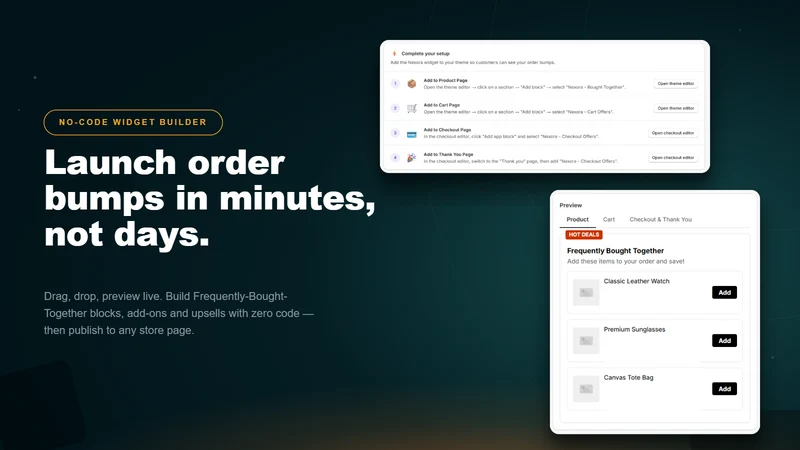 Nexora Order Bumps & Upsell