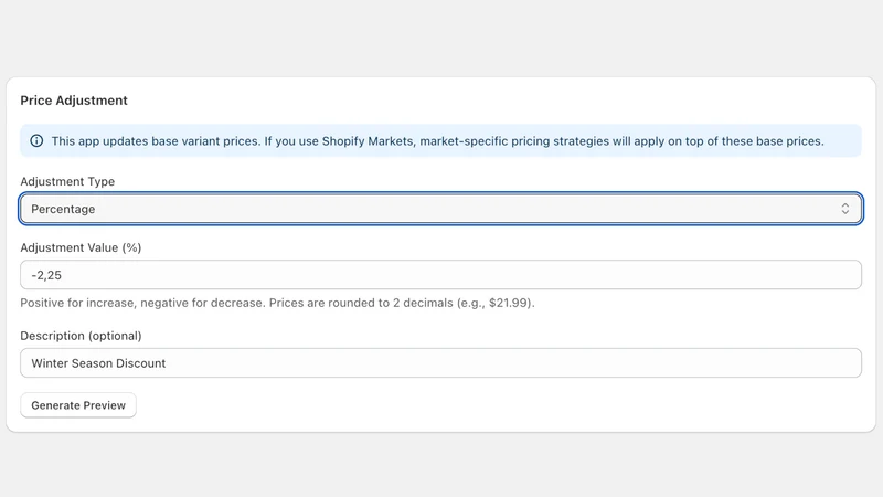 Safe Bulk Price Editor