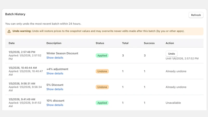 Safe Bulk Price Editor