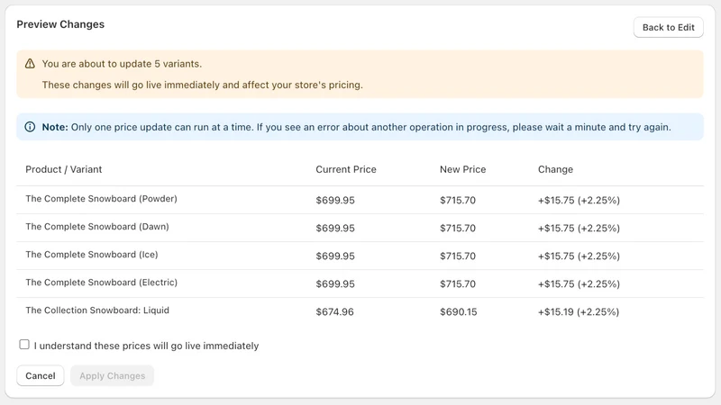 Safe Bulk Price Editor