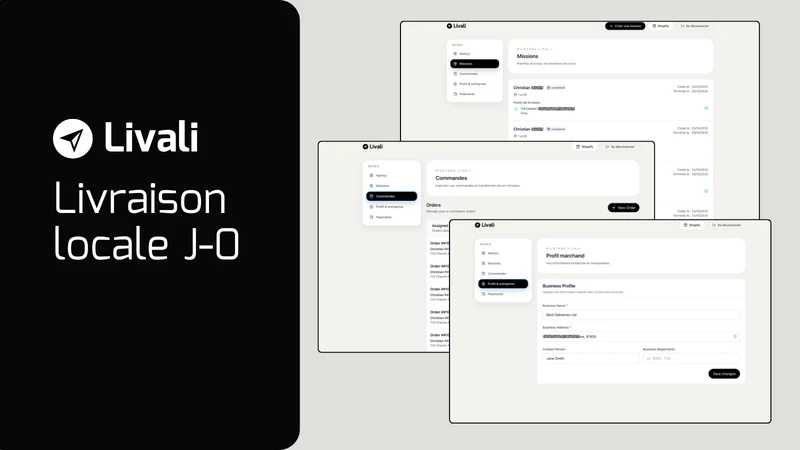 Livali ‑ Livraison locale