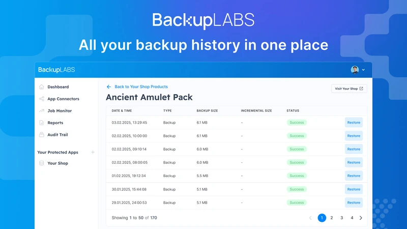 BackupLABS: Backups & Restore