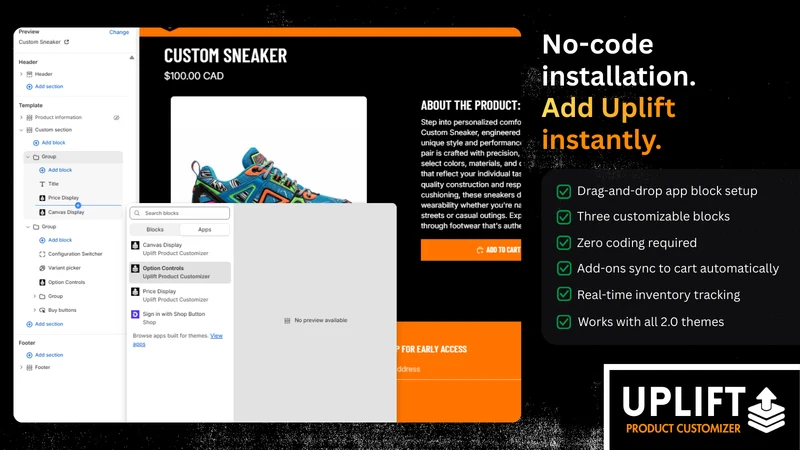 Uplift Product Customizer
