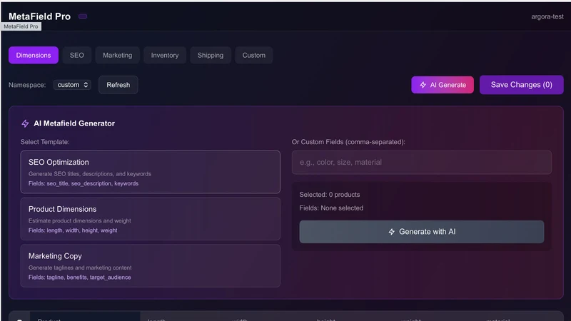 Metly ‑ Bulk Metafield Editor