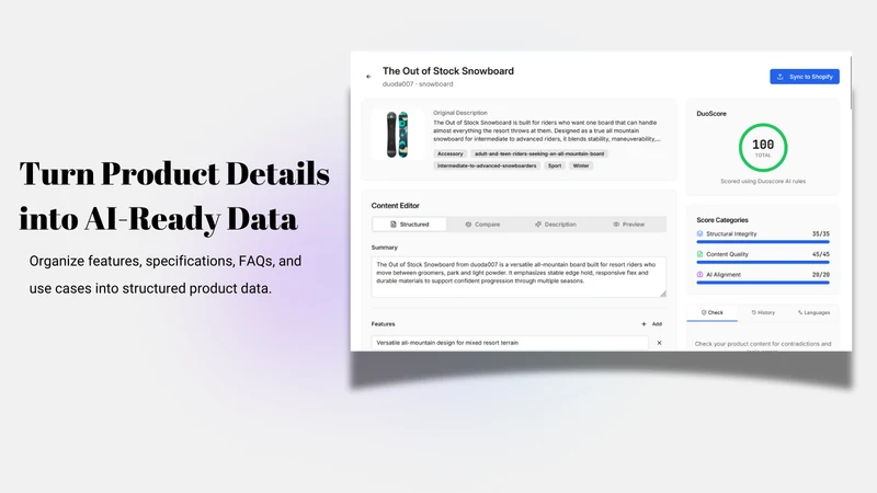 DUODA ‑AI Knows Your Products