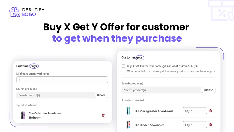 DB Gift BOGO Buy X Get Y