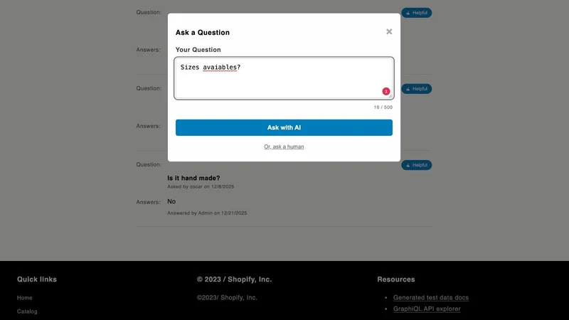 AI Product Questions & Answers