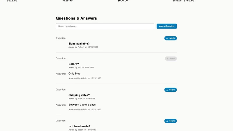 AI Product Questions & Answers