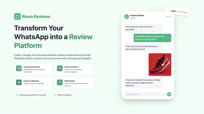 Rewa: WhatsApp Product Reviews