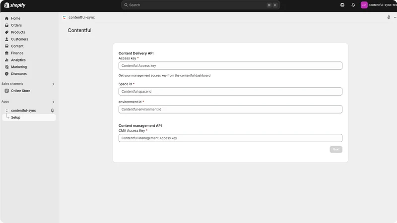 Contentful Sync