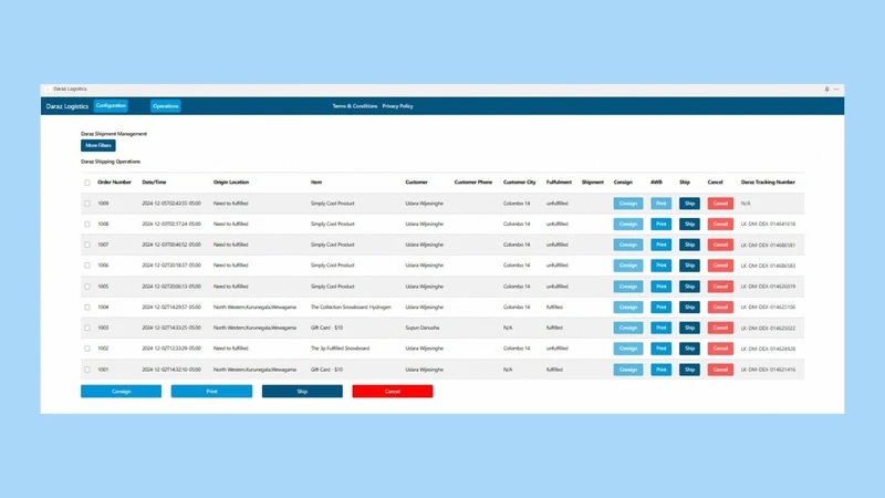 Daraz Logistics