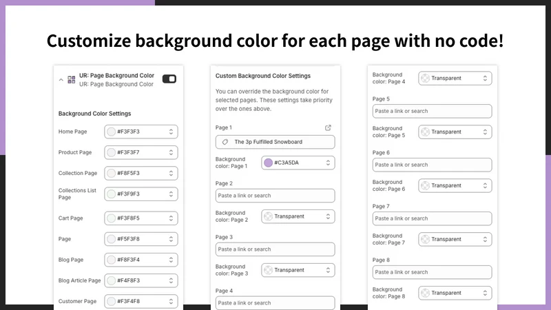 UR: Page Background Color