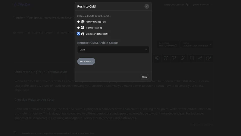 Magic Quill CMS