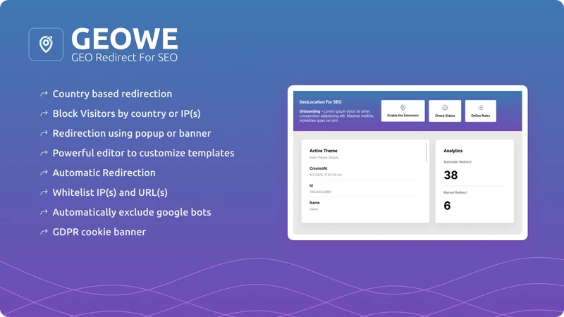 GeoWe: GeoLoc Redirect For SEO