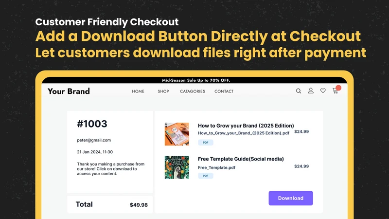 Digital Downloads PDF Flash