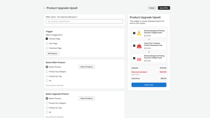 Boostsell ‑Upsell & Cross Sell