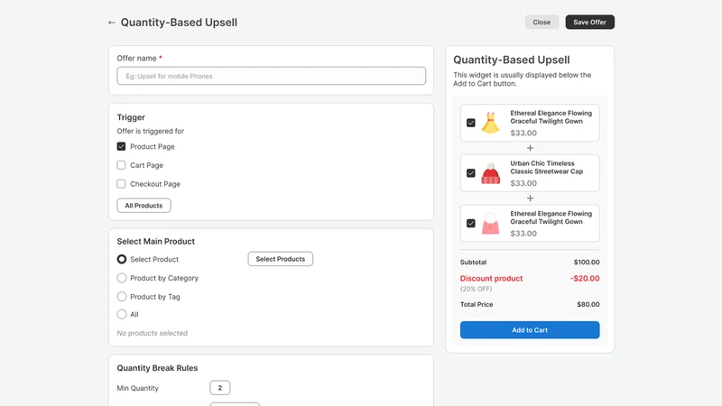 Boostsell ‑Upsell & Cross Sell