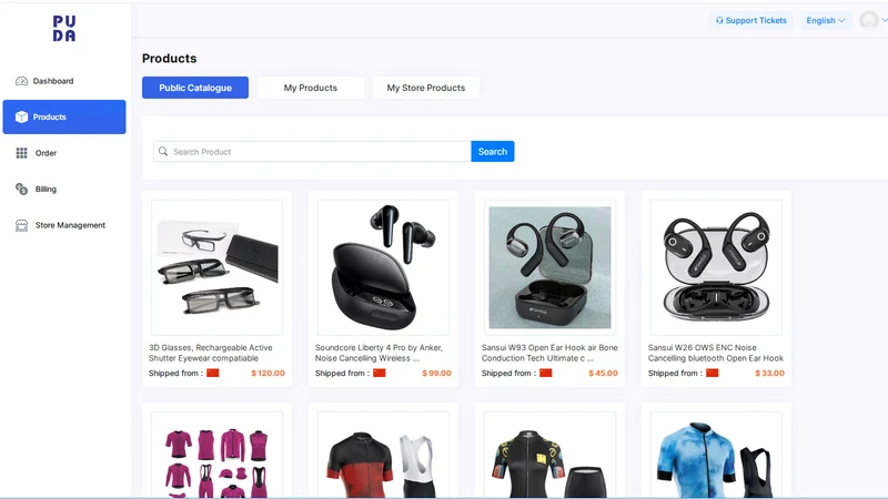 PUDA Dropshipping Fulfillment