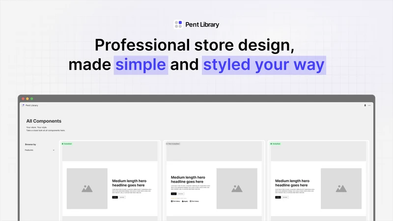Pent Library | Theme Sections