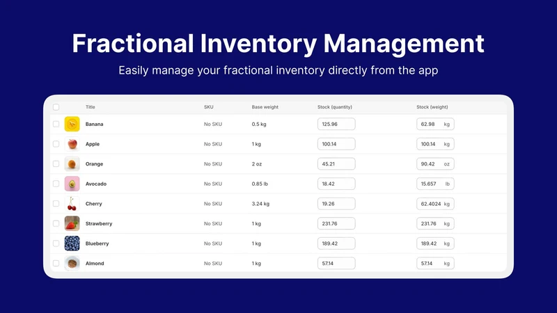 Measura: Sell by Weight & More