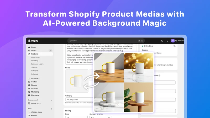 Shopaw Retouch: AI Background