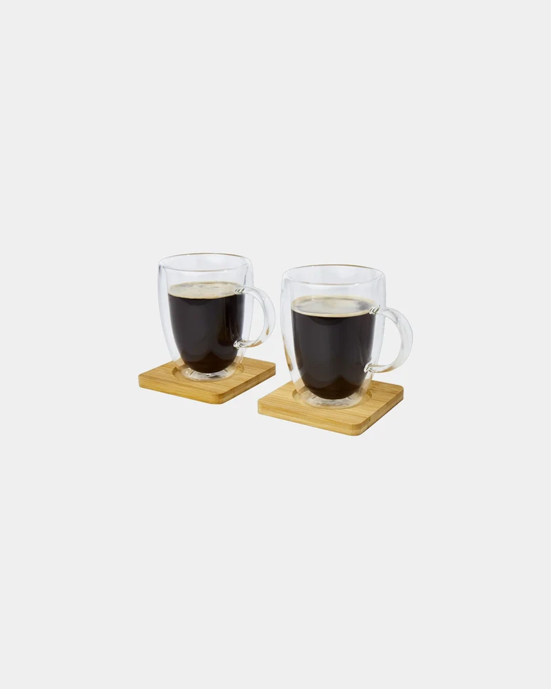 Set 2 vasos térmicos bambú 350ml para personalizar