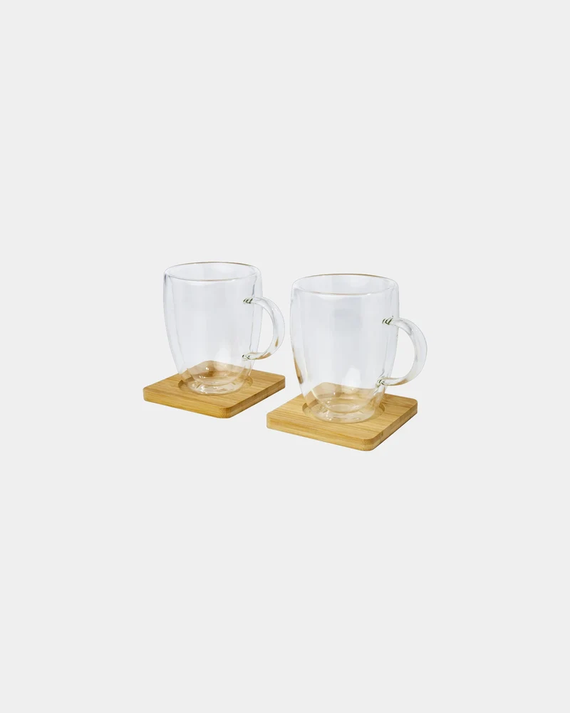 Set 2 vasos térmicos bambú 350ml para personalizar