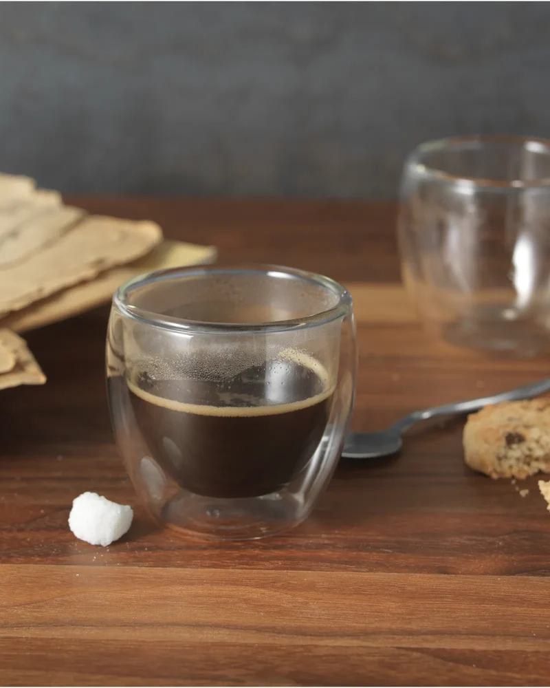 Set de vasos espresso doble pared Boda para personalizar