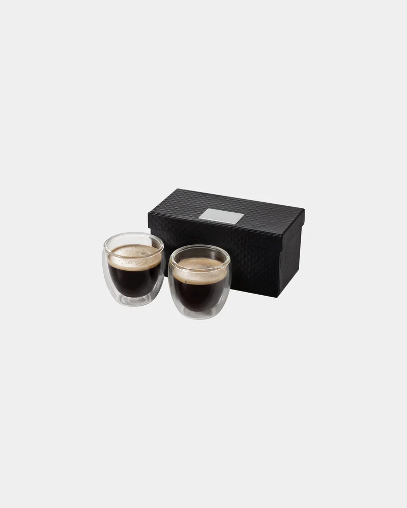 Set de vasos espresso doble pared Boda para personalizar