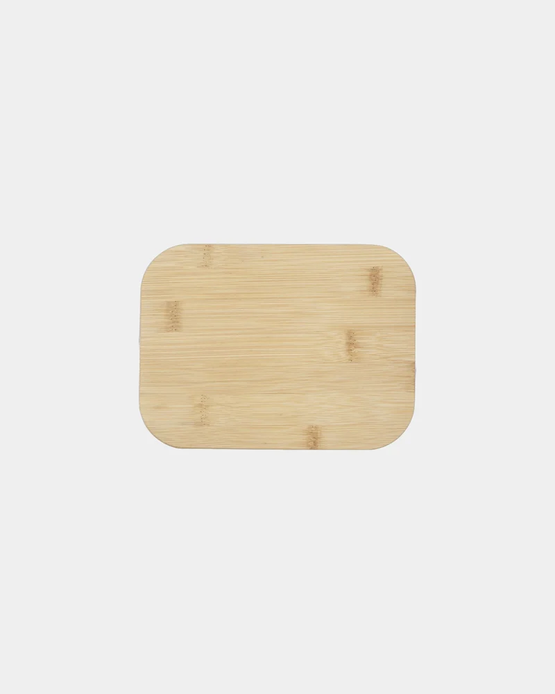Fiambrera de vidrio con tapa de bambú para personalizar