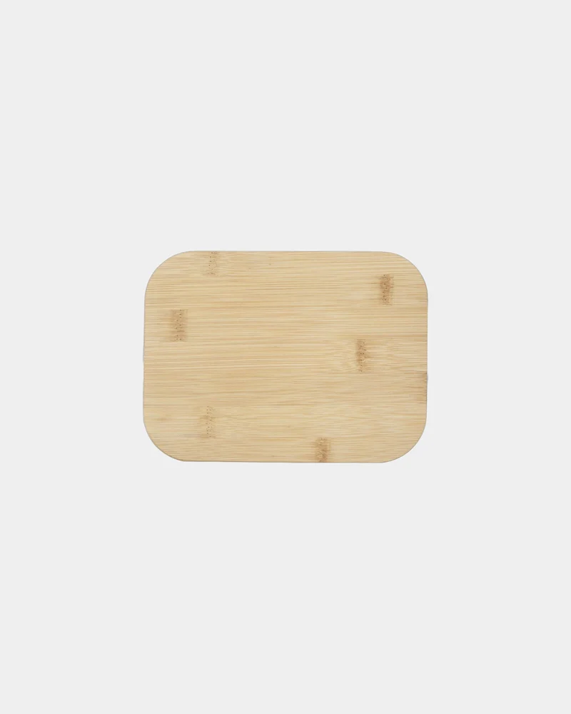 Fiambrera de vidrio con tapa de bambú para personalizar