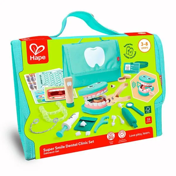 Juego Clínica Dental Súper Smile Set Dentista Hape