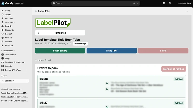 Label Pilot