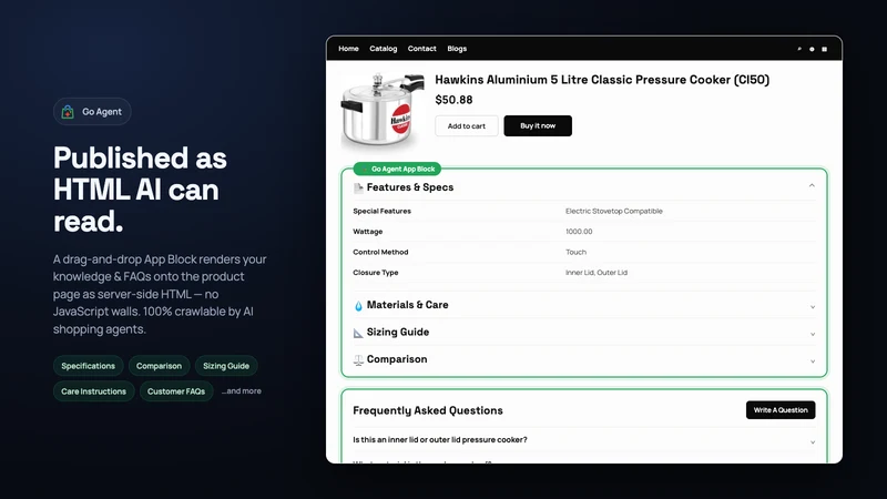 Go Agent: AI Product Knowledge
