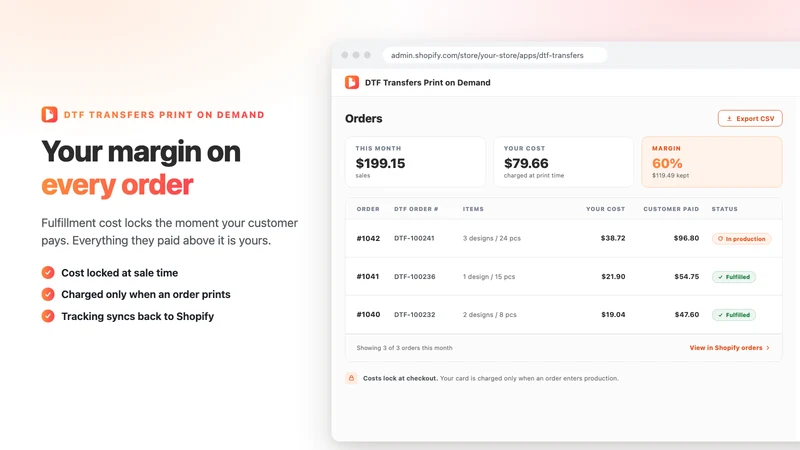 DTF On Demand & Dropshipping