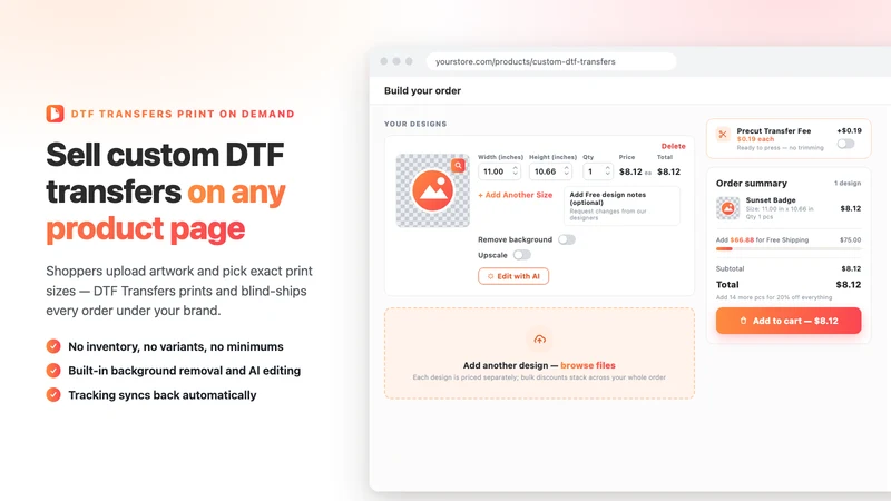 DTF On Demand & Dropshipping