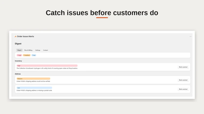 Oversold & Unshippable Orders