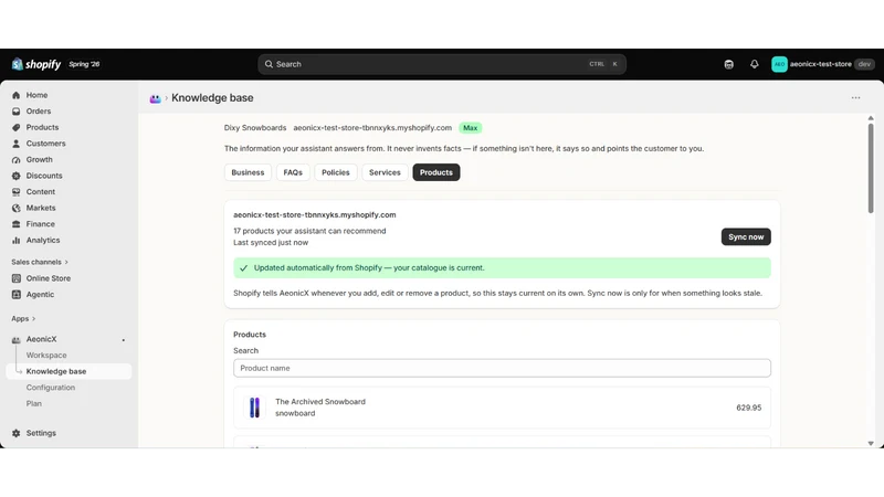 AeonicX AI Sales & Support