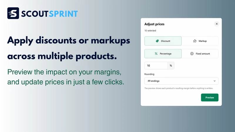ScoutSprint: Bulk Price Editor