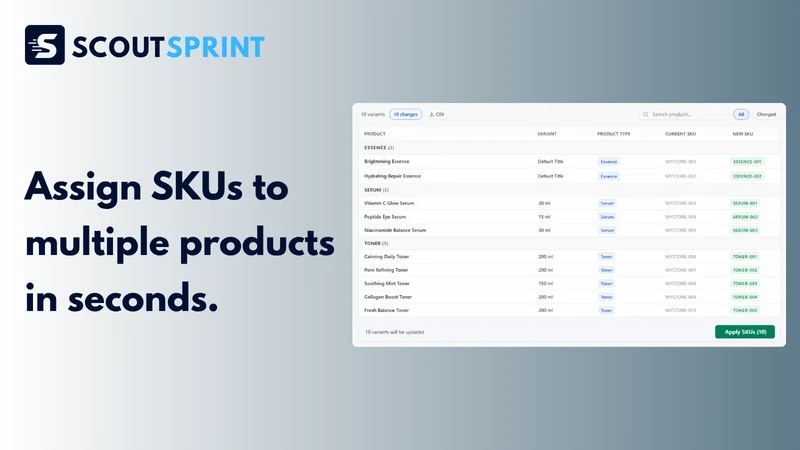 ScoutSprint: Bulk Price Editor