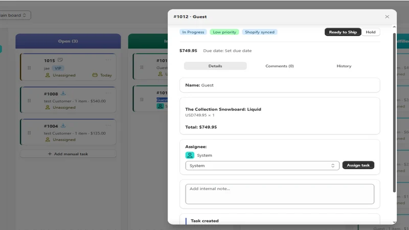 Dispatch ‑ Kanban Order Board