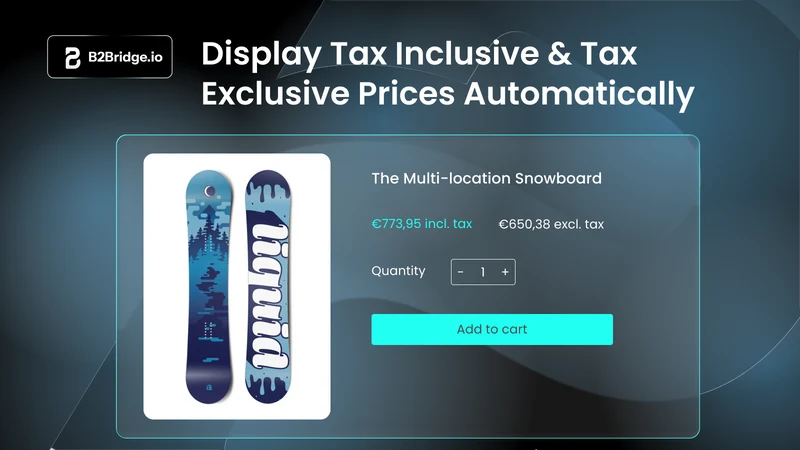 B2Bridge VAT Exempt Dual Price