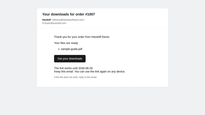 Handoff Digital Downloads