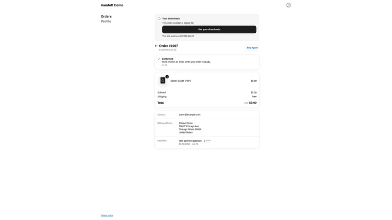 Handoff Digital Downloads