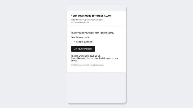 Handoff Digital Downloads