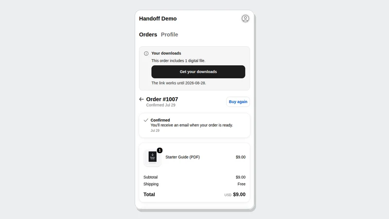 Handoff Digital Downloads