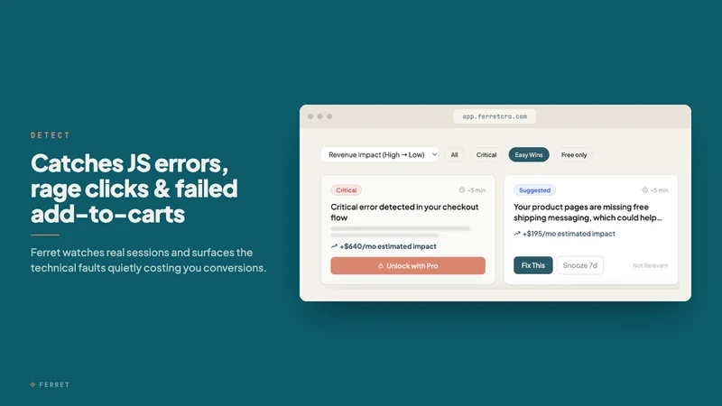 Ferret CRO: Find & Fix Leaks