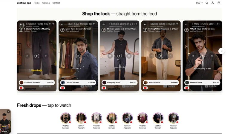 ClipFlow Shoppable Videos Reel