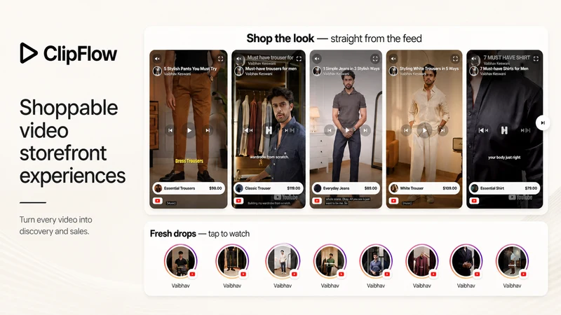 ClipFlow Shoppable Videos Reel