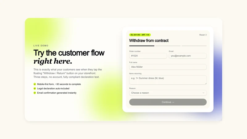 Withdrawl – Withdrawal Button